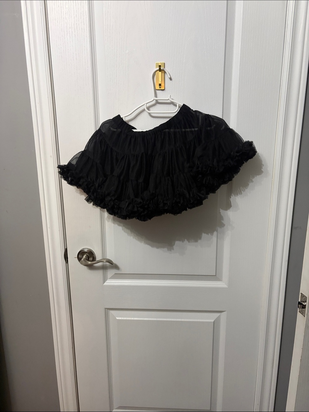 Kids Black Ruffled Pettiskirt